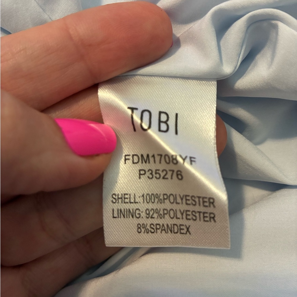 Tobi Sky Blue Rise Above Maxi Dress with Slit. XS - Picture 11 of 12
